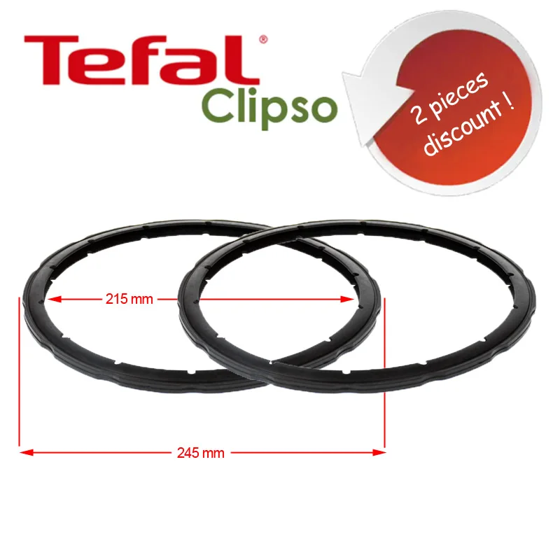 Steam Pressure Seal Pressure Cooker Sealing Ring Replacement For SEB Tefal Clipso 2 Pieces 4-5-6 Liter
Steam Pressure Seal Pressure Cooker Sealing Ring Replacement For SEB Tefal Clipso 2 Pieces 4-5-6 Liter