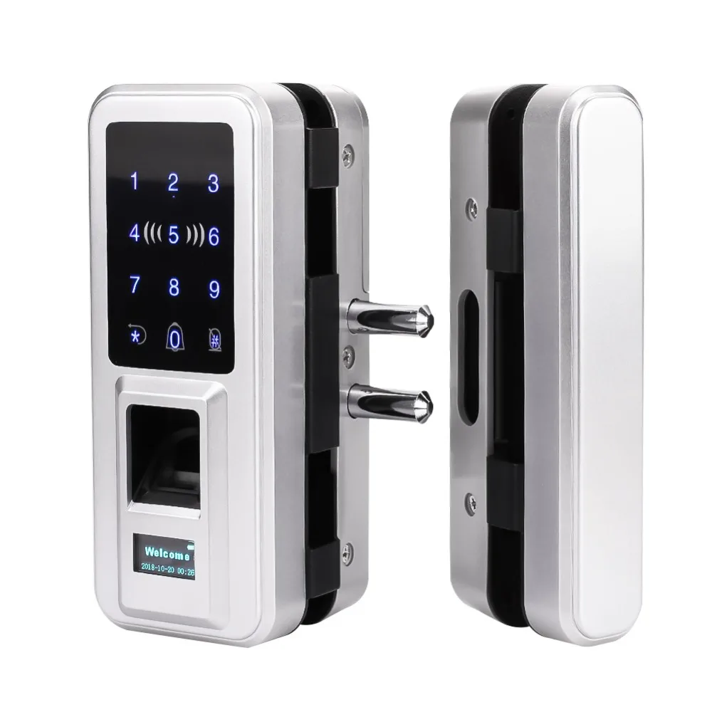 New Glass Door Lock Office Keyless Electric Fingerprint Lock With Touch Keypad Smart Card Remote Control Key Door Lock
New Glass Door Lock Office Keyless Electric Fingerprint Lock With Touch Keypad Smart Card Remote Control Key Door Lock