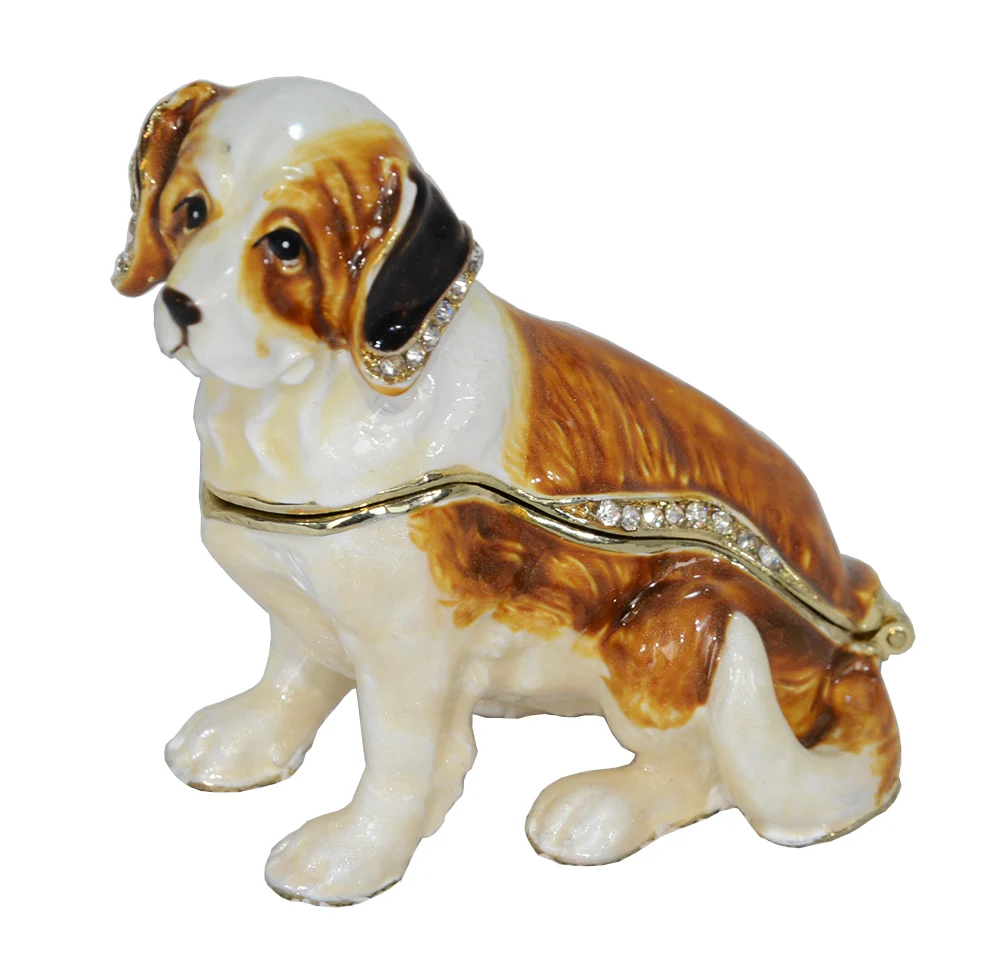 Saint Bernard dog bejeweled trinket jewelry box animal statue tabletop alloy decorative crafts pewter ornament home decor
Saint Bernard dog bejeweled trinket jewelry box animal statue tabletop alloy decorative crafts pewter ornament home decor