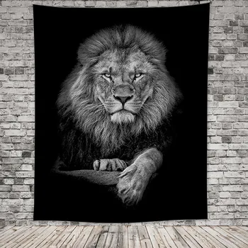 Nordic Simplicity Black and White African Animals Lion Tiger Elephant Tapestry Wall Decoration Yoga Mat Table Cloth Beach Towel 
Nordic Simplicity Black and White African Animals Lion Tiger Elephant Tapestry Wall Decoration Yoga Mat Table Cloth Beach Towel