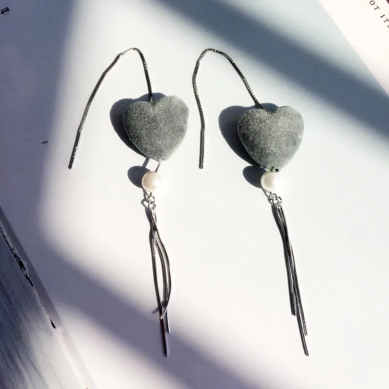 New 925 Sterling Silver Simulated Pearl Love Long Heart Tassel Drop Earrings for Women Girl Fashion Romantic Jewelry
New 925 Sterling Silver Simulated Pearl Love Long Heart Tassel Drop Earrings for Women Girl Fashion Romantic Jewelry