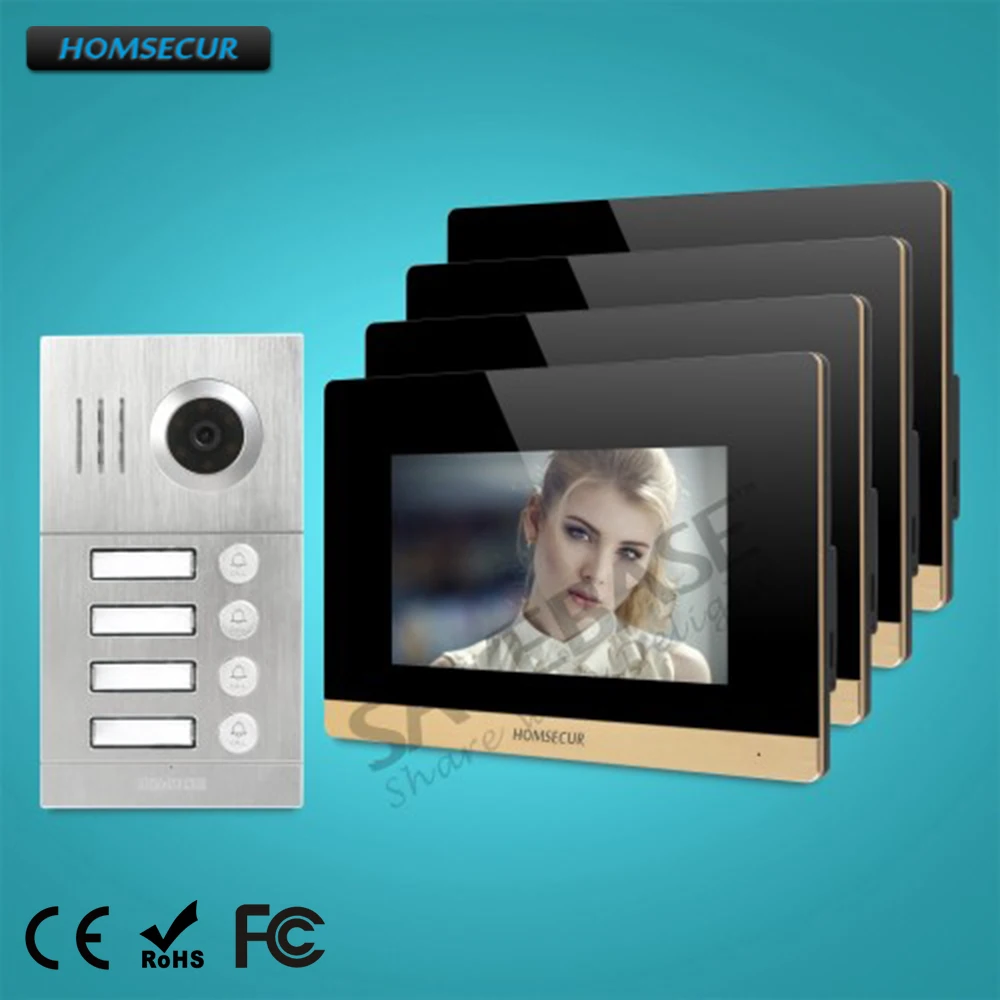 HOMSECUR 7" Video Door Phone Intercom System+Recording & Snapshot for 4 Families BC121-4S Camera + BM716-G
HOMSECUR 7" Video Door Phone Intercom System+Recording & Snapshot for 4 Families BC121-4S Camera + BM716-G