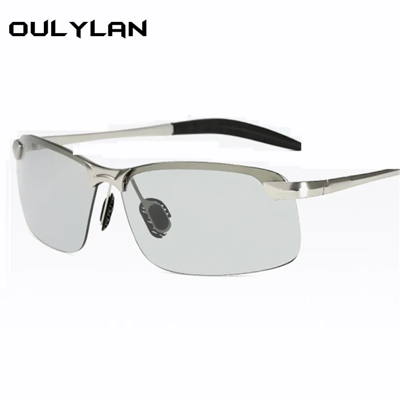 Oulylan 2019 Photochromic Sunglasses Men Polarized Chameleon Discoloration Sun glasses Male Rimless Day Night Driving Sunglass
Oulylan 2019 Photochromic Sunglasses Men Polarized Chameleon Discoloration Sun glasses Male Rimless Day Night Driving Sunglass