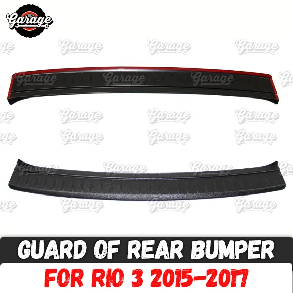 Guard of rear bumper for Kia Rio 3 2015-2017 ABS plastic accessories protective plate of scratches trim car styling tuning
Guard of rear bumper for Kia Rio 3 2015-2017 ABS plastic accessories protective plate of scratches trim car styling tuning