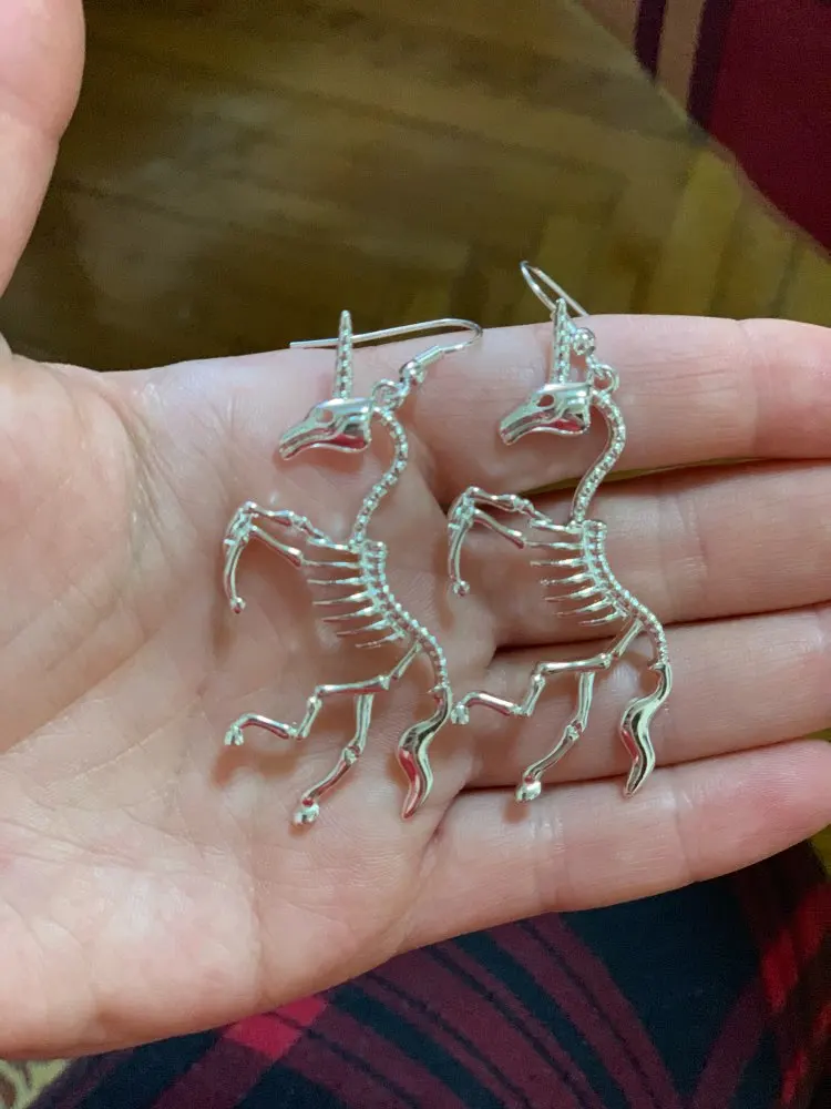 Punk Unicorn Skeleton Earrings Punk Unicorn Skeleton Earrings