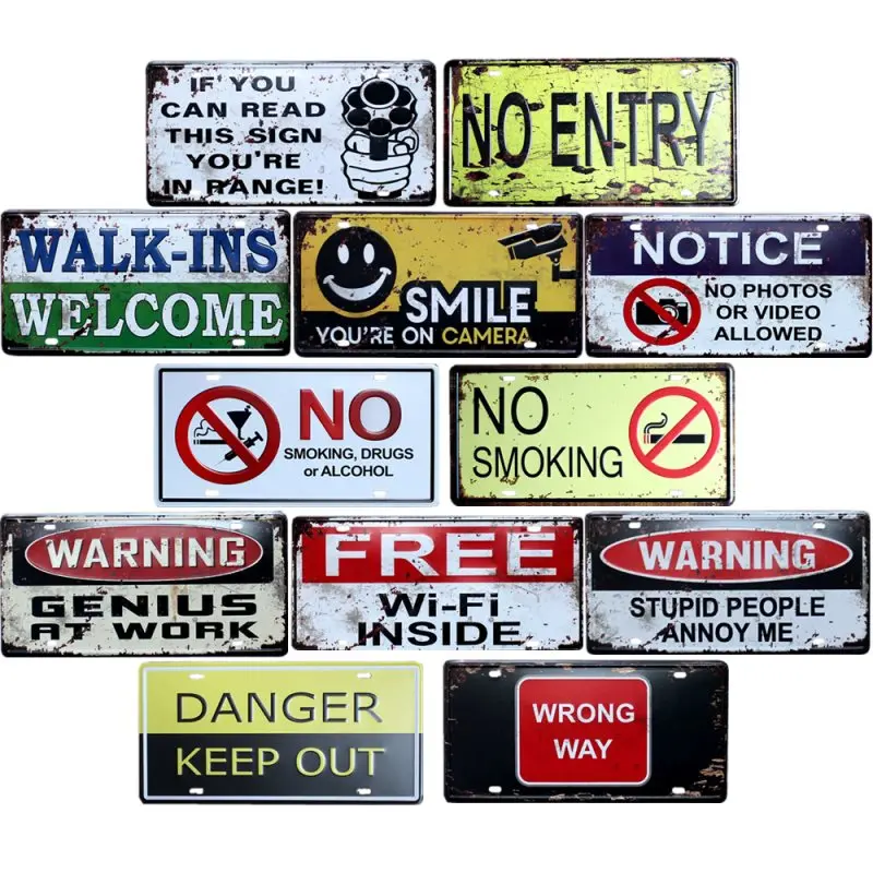 NO SMOKING Warning Sign Metal Plaques Coffee Bar Beer Bar Vintage Decor Wall Posters Home Decoration 15x30 cm
NO SMOKING Warning Sign Metal Plaques Coffee Bar Beer Bar Vintage Decor Wall Posters Home Decoration 15x30 cm