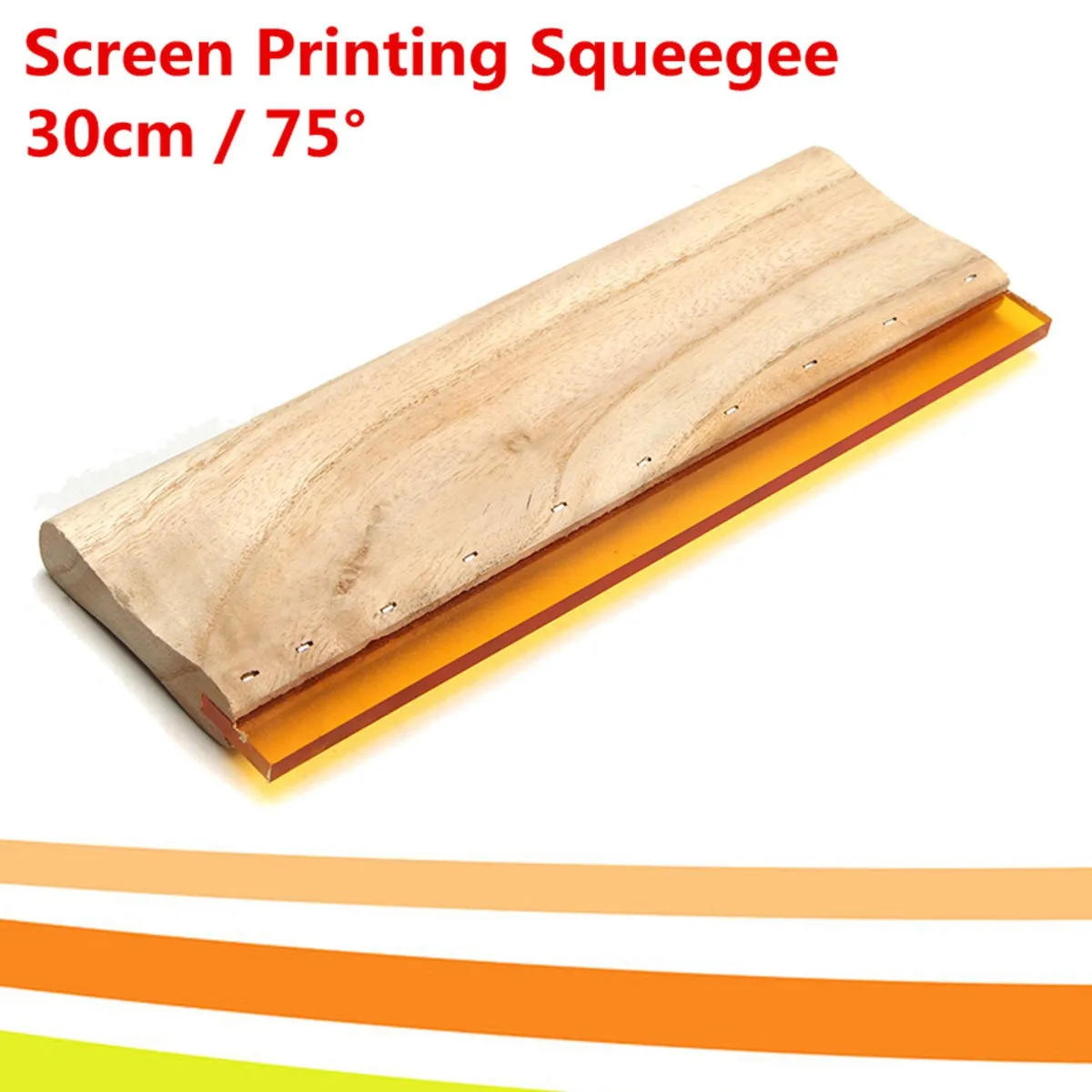 75 Durometer 30cm 12'' Silk Screen scraper Printing Squeegee Wooden Handle Rubber Blade
75 Durometer 30cm 12'' Silk Screen scraper Printing Squeegee Wooden Handle Rubber Blade