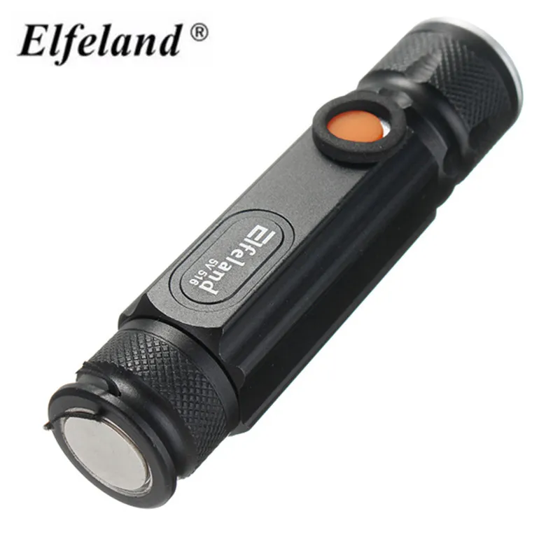 New Arrival Elfeland T6 2000LM 3Modes Magnetic Tail Rechargeable Zoomable LED Flashlight Torch USB Charging Super Bright
New Arrival Elfeland T6 2000LM 3Modes Magnetic Tail Rechargeable Zoomable LED Flashlight Torch USB Charging Super Bright