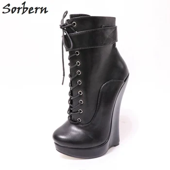 Sorbern Wedge High Heel Ankle Boots For Women Platform Shoes Ladies Round Toe Lace Up Women Shoes Size 44 Fashion Heels Boots
Sorbern Wedge High Heel Ankle Boots For Women Platform Shoes Ladies Round Toe Lace Up Women Shoes Size 44 Fashion Heels Boots