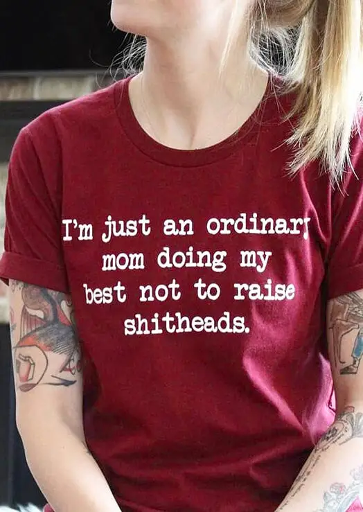Vogue Women Summer I'm Just An Ordinary Mom T-Shirt Short Sleeve Harajuku Tee Ladies Femme Ulzzang Tops Korean Style Plus Size
Vogue Women Summer I'm Just An Ordinary Mom T-Shirt Short Sleeve Harajuku Tee Ladies Femme Ulzzang Tops Korean Style Plus Size