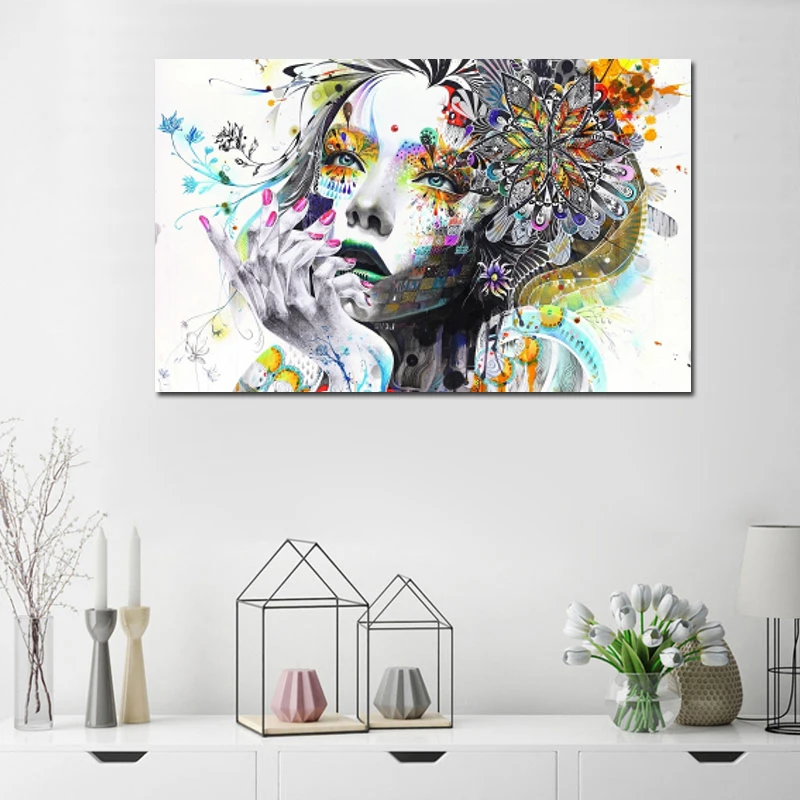 Modern Wall Art Girl With Flowers Unframed Canvas Painting For Home Bedroom Pop Art Canvas Painting Abstract Decoration
Modern Wall Art Girl With Flowers Unframed Canvas Painting For Home Bedroom Pop Art Canvas Painting Abstract Decoration
