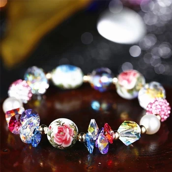 SWANJEWELRY Luxury Austria crystal bracelets elegant hand-painted oval beads rhinestone ball handmade DIY charm Girl jewelery
SWANJEWELRY Luxury Austria crystal bracelets elegant hand-painted oval beads rhinestone ball handmade DIY charm Girl jewelery