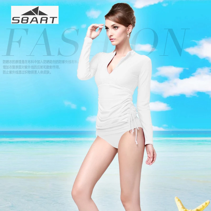 Sbart Sexy Women One Piece Long Sleeve Anti-UV Wetsuit T-Shirts Diving Surfing Snorkeling Thin Beach Sun Swimwear Tops
Sbart Sexy Women One Piece Long Sleeve Anti-UV Wetsuit T-Shirts Diving Surfing Snorkeling Thin Beach Sun Swimwear Tops