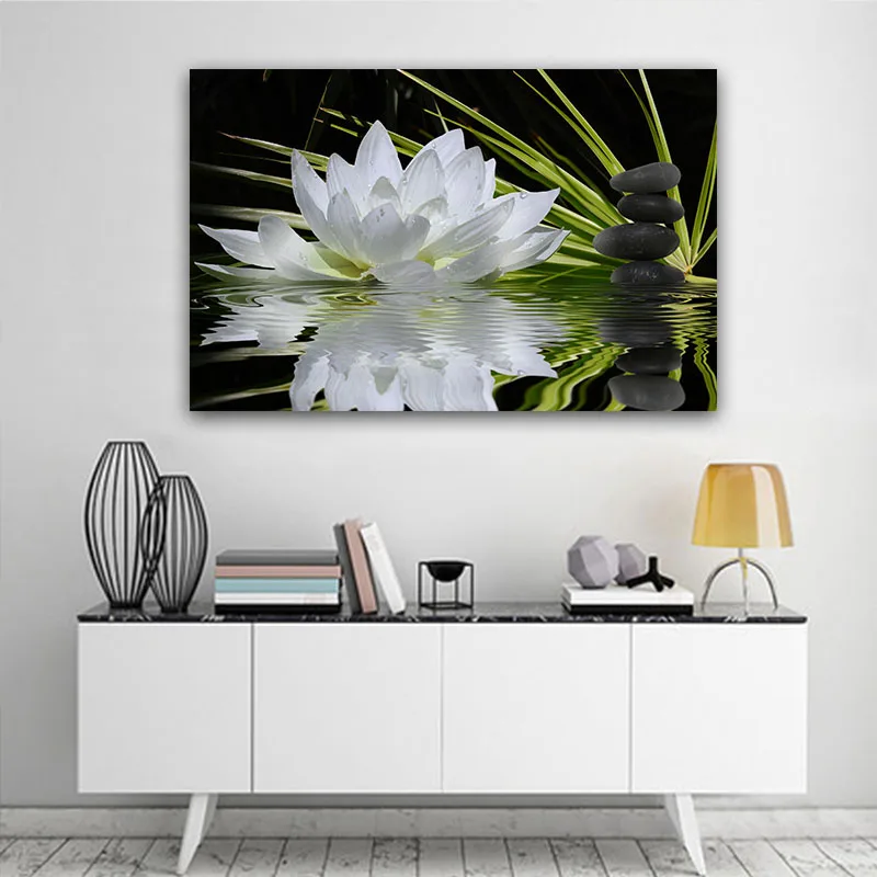 Wall Art Painting Canvas Lotus Flower Zen Picture Modern Art Black Stone Printing For Living Room No Frame Home Decor
Wall Art Painting Canvas Lotus Flower Zen Picture Modern Art Black Stone Printing For Living Room No Frame Home Decor
