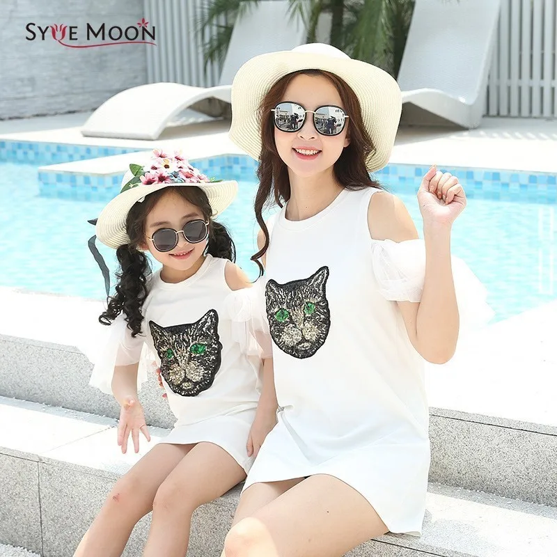 2018 Mother Daughter Dresses Family Matching Outfits Lovely Cat Family Look Matching Clothes Mom And Daughter Dress
2018 Mother Daughter Dresses Family Matching Outfits Lovely Cat Family Look Matching Clothes Mom And Daughter Dress