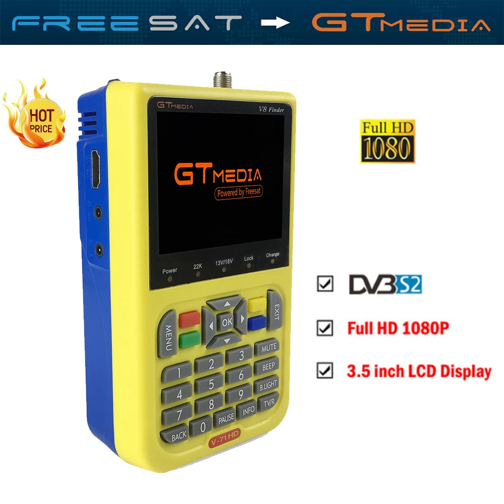 V8 Finder HD satfinder DVB-S2 High Definition Satellite Finder MPEG-4 DVB S2 Satellite Meter Full 1080P V8 Finder lnb sat finder
V8 Finder HD satfinder DVB-S2 High Definition Satellite Finder MPEG-4 DVB S2 Satellite Meter Full 1080P V8 Finder lnb sat finder