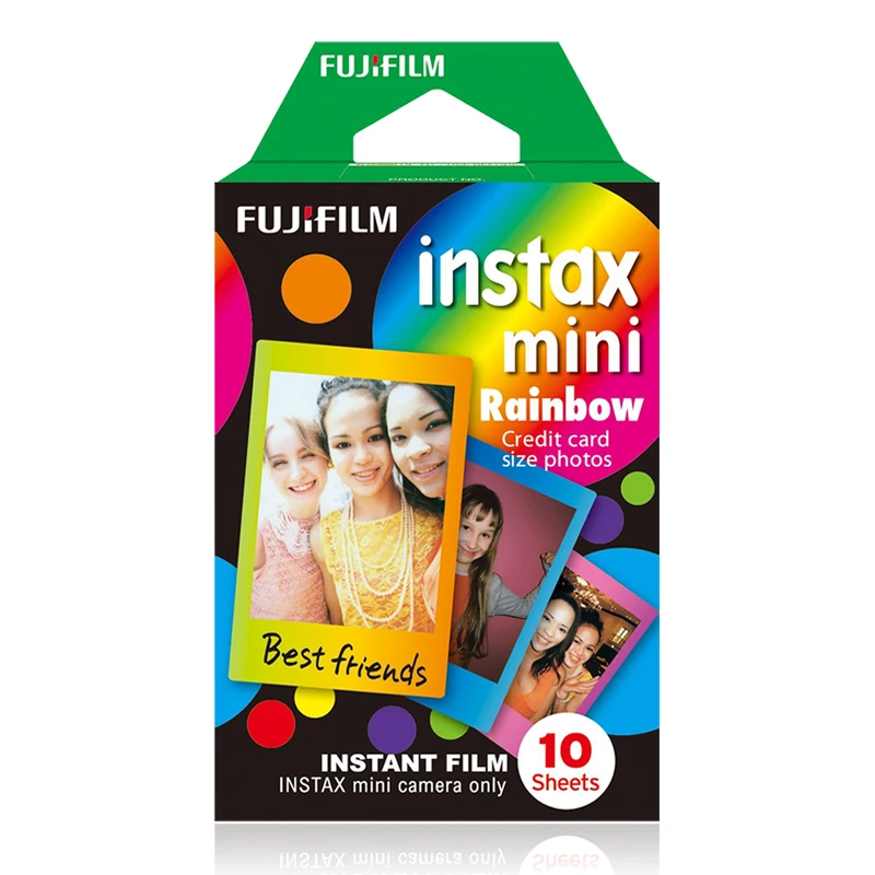 Fujifilm Instax Mini Rainbow мгновенная пленка (10 листов) для 7s 8 + 9 25 50s 70 90/Share SP-1 SP-2 принтер |