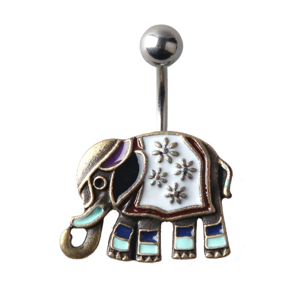 Surgical Steel Vintage Navels Cute Elephant Belly Button Ring Fashion Body Piercing Navel Jewelry Nombril Ombligo
Surgical Steel Vintage Navels Cute Elephant Belly Button Ring Fashion Body Piercing Navel Jewelry Nombril Ombligo