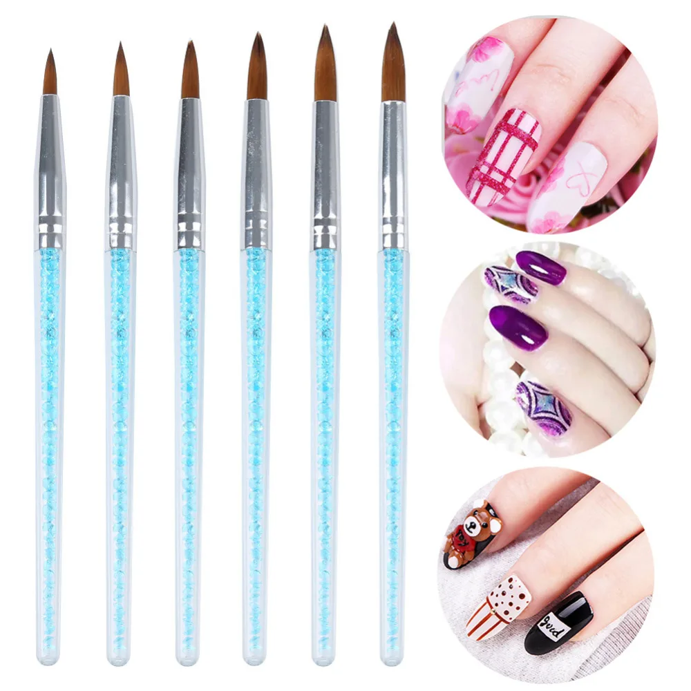 ELECOOL 6pcs/set Nail Art Brush Pen Tools Blue Crystal Nail Carved Pen Flower Drawing Line Carving Professional Manicure Tool
ELECOOL 6pcs/set Nail Art Brush Pen Tools Blue Crystal Nail Carved Pen Flower Drawing Line Carving Professional Manicure Tool