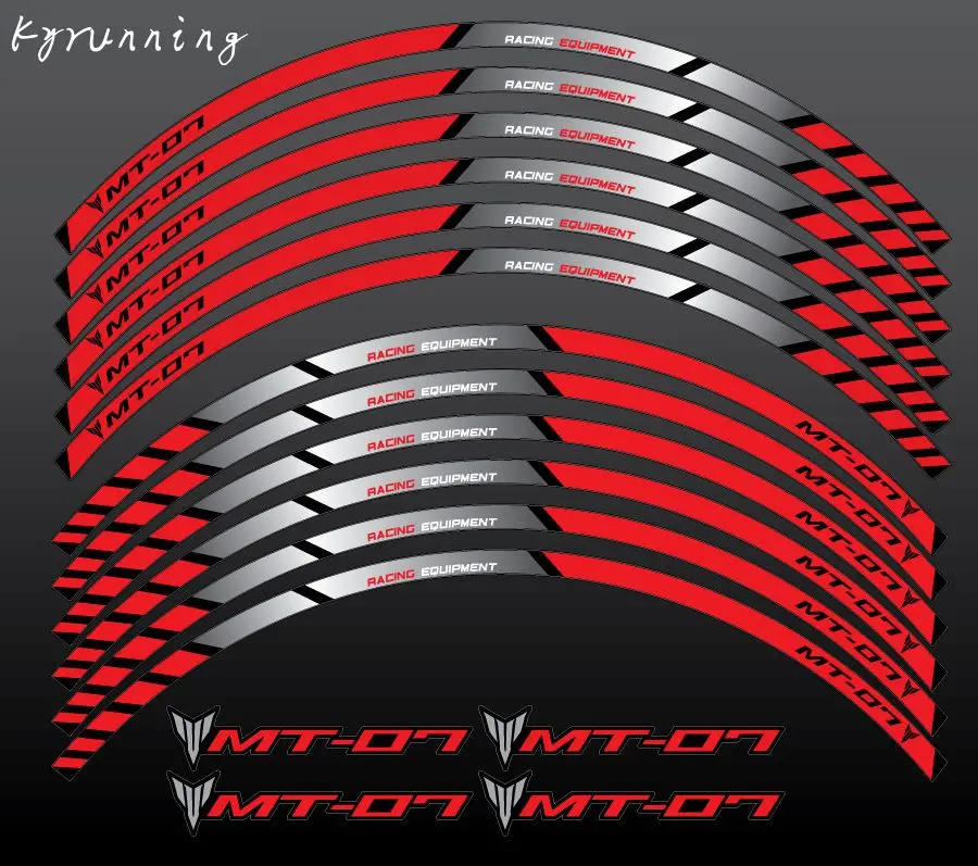 KYRUNNING 1 color for YAMAHA MT-07 motorcycle wheel decals Reflective stickers rim stripes MT 07 motorbike mt07
KYRUNNING 1 color for YAMAHA MT-07 motorcycle wheel decals Reflective stickers rim stripes MT 07 motorbike mt07