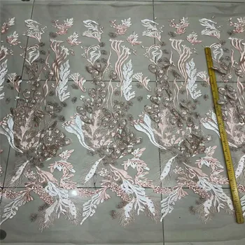 New latest French lace fabric, lifelike embroidery and beads, high end beauty For Evening dress HJ1011-1
New latest French lace fabric, lifelike embroidery and beads, high end beauty For Evening dress HJ1011-1