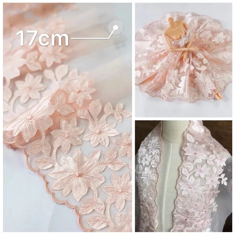 1 Meter Orange Pink Embroidery Lace Trim Mesh Tulle for Clothes Doll Dress Home Textiles DIY Apparel Sewing Lace Fabric 17cm
1 Meter Orange Pink Embroidery Lace Trim Mesh Tulle for Clothes Doll Dress Home Textiles DIY Apparel Sewing Lace Fabric 17cm