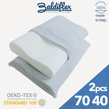 PAIR MEMORY FOAM PILLOWS ORTOCERVICALI CHEEK LINING SILVER safe 100% MADE IN ITALY
PAIR MEMORY FOAM PILLOWS ORTOCERVICALI CHEEK LINING SILVER safe 100% MADE IN ITALY
