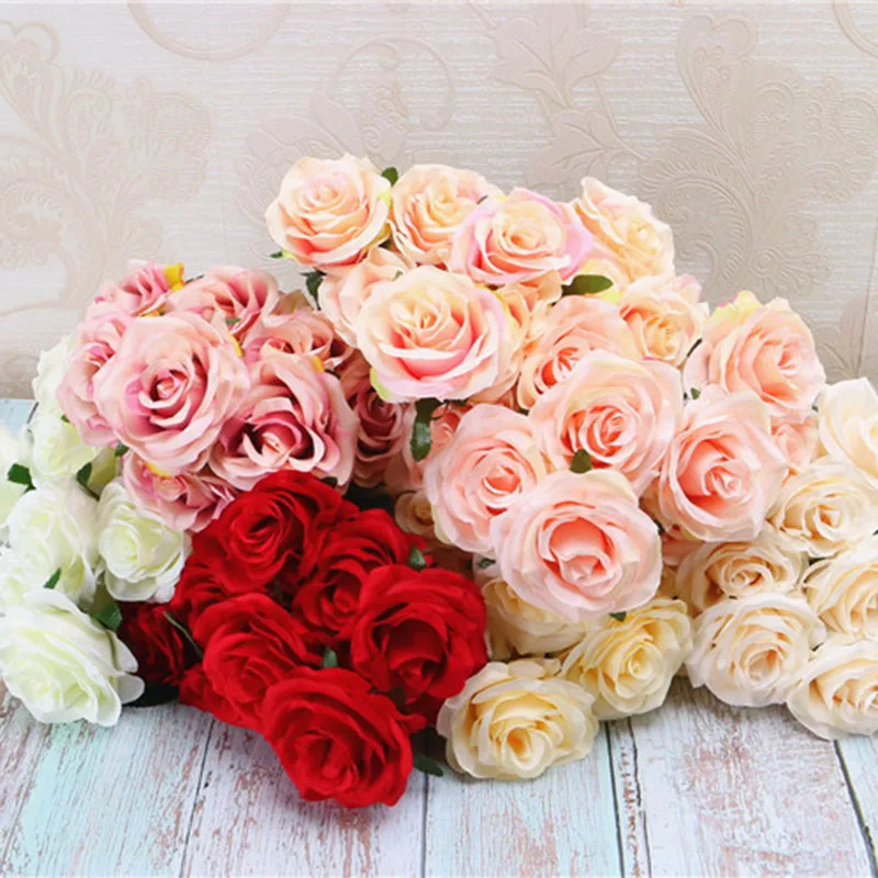 10 Heads Artificial French Rose Flowers Bouquets Wedding Bride Bouquet DIY Home Party Decoration Wedding Decoration 7 Colors
10 Heads Artificial French Rose Flowers Bouquets Wedding Bride Bouquet DIY Home Party Decoration Wedding Decoration 7 Colors