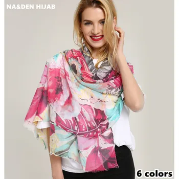 2018 vintage scarf flower pattern shawl brand Euro popular women scarves fashion muslim print hijab scarfs muffler high quality
2018 vintage scarf flower pattern shawl brand Euro popular women scarves fashion muslim print hijab scarfs muffler high quality
