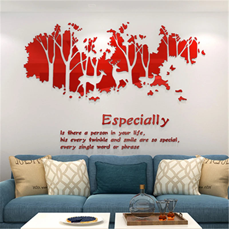 Red Elk forest TV wall Three-dimensional Crystal Acrylic Wall stickers living room sofa background Home Decoration 3D Sticker
Red Elk forest TV wall Three-dimensional Crystal Acrylic Wall stickers living room sofa background Home Decoration 3D Sticker
