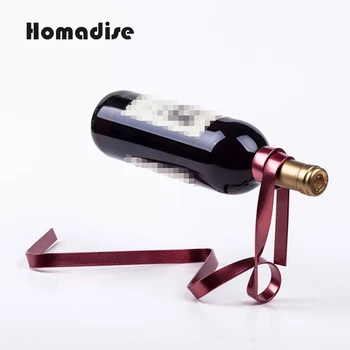 Creative Iron Wine Bottle Holder Ribbon Suspension Poised Wine Rack Cabinet Stand Bracket Bar Accessories Table Decoration Tools
Creative Iron Wine Bottle Holder Ribbon Suspension Poised Wine Rack Cabinet Stand Bracket Bar Accessories Table Decoration Tools