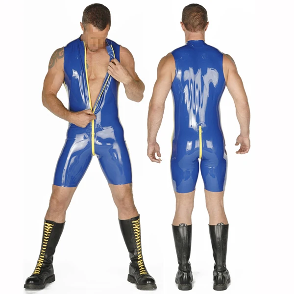 Free Shipping Latex Leotard For Men Sexy Latex Blue Costumes Catsuit Front Zip
Free Shipping Latex Leotard For Men Sexy Latex Blue Costumes Catsuit Front Zip