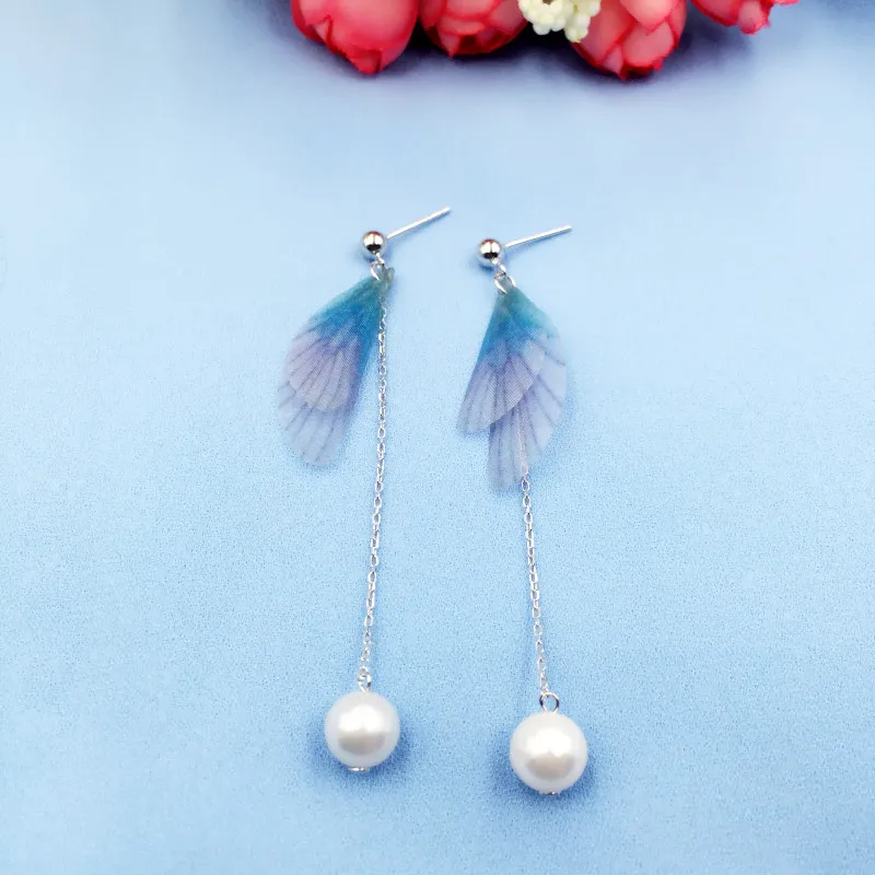 Real 925 Sterling Silver Earrings for Women Lady Fashion Simulated Pearl Wing Tassel Earrings Jewelry Gift
Real 925 Sterling Silver Earrings for Women Lady Fashion Simulated Pearl Wing Tassel Earrings Jewelry Gift