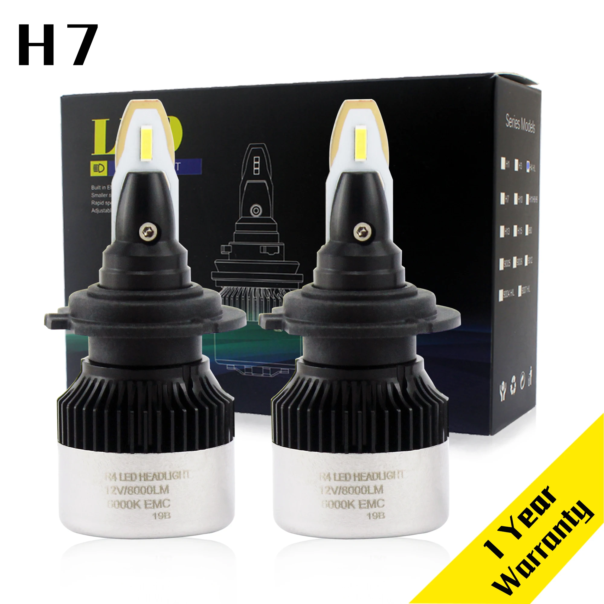 Raych H7 LED Headlight Bulb 80W 6500K H4 H13 9004 9007 9003 9005 9006 H7 H1 CSP Chips Conversion Kit
Raych H7 LED Headlight Bulb 80W 6500K H4 H13 9004 9007 9003 9005 9006 H7 H1 CSP Chips Conversion Kit