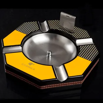 Luxury Polygon Spoon Shaped Stainless Steel Groove Four Holder Merbau Wood Cigar Ashtray W/ Cigar Cutter
Luxury Polygon Spoon Shaped Stainless Steel Groove Four Holder Merbau Wood Cigar Ashtray W/ Cigar Cutter