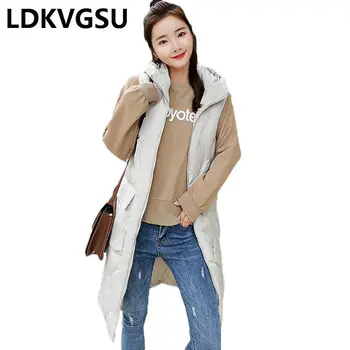 Hooded Vest Parkas Coat Female 2018 Autumn Winter New Korean Zipper Pocket Long Women Vest Warm Cotton Coat Plus Size Is742
Hooded Vest Parkas Coat Female 2018 Autumn Winter New Korean Zipper Pocket Long Women Vest Warm Cotton Coat Plus Size Is742
