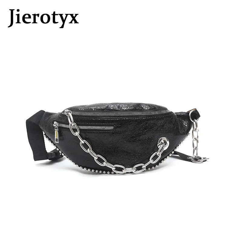 JIEROTYX Punk Girls Fanny Pack Belt Bags Women PU Leather Fashion Chain Chest Bag Soft Belt Pouch holographic fanny pack sac
JIEROTYX Punk Girls Fanny Pack Belt Bags Women PU Leather Fashion Chain Chest Bag Soft Belt Pouch holographic fanny pack sac