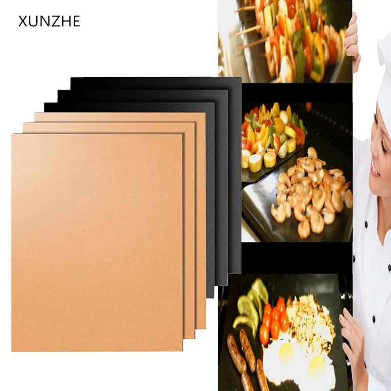 Thick 0.2mm Size 40*33CM heat resistant teflon baking mat BBQ Grill Mat Reusable non-stick barbecue grilling sheet liner bbq mat
Thick 0.2mm Size 40*33CM heat resistant teflon baking mat BBQ Grill Mat Reusable non-stick barbecue grilling sheet liner bbq mat