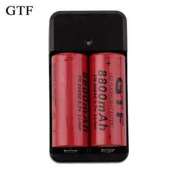 GTF 18650 lithium battery charger 26650 double charge double rechargeable Battery charger + 2pcs rechargeable Batteries
GTF 18650 lithium battery charger 26650 double charge double rechargeable Battery charger + 2pcs rechargeable Batteries