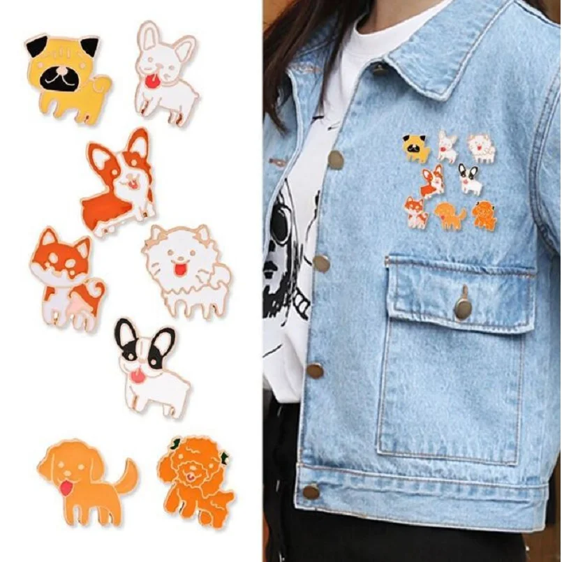 1pcs Dog Puppy Brooch Enamel Poodle Labrador Corgi Bulldog Animal Pins Button Bag T-shirt Collar Badge Fashion Jewelry
1pcs Dog Puppy Brooch Enamel Poodle Labrador Corgi Bulldog Animal Pins Button Bag T-shirt Collar Badge Fashion Jewelry