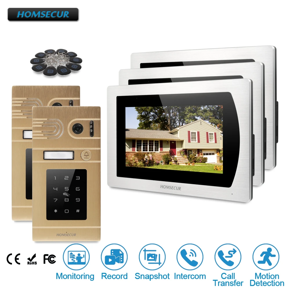 HOMSECUR 7" Wired Video Door Entry Security Intercom with Touch Screen Monitor BC071-G+BM717-S
HOMSECUR 7" Wired Video Door Entry Security Intercom with Touch Screen Monitor BC071-G+BM717-S