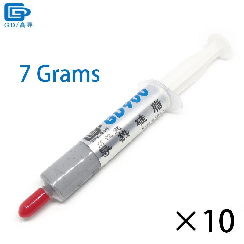 GD900 Thermal Conductive Grease Paste Silicone Plaster Heat Sink Compound 6 Pieces Net Weight 10 Grams High Performance Gray SY7
GD900 Thermal Conductive Grease Paste Silicone Plaster Heat Sink Compound 6 Pieces Net Weight 10 Grams High Performance Gray SY7