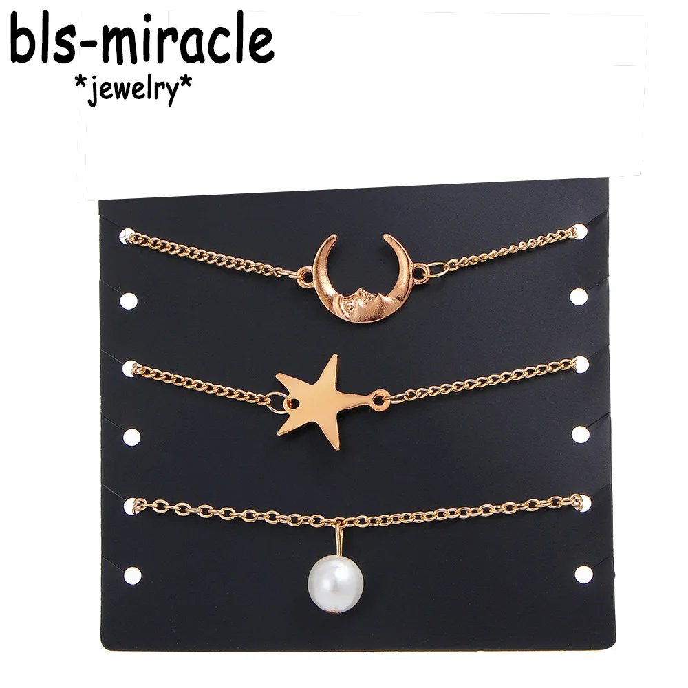 Bls-miracle Vintage Star Moon Anklets Set For Women Gold Color Bohemian Anklet Bracelet Party Handmade Beach Jewelry Gift BA-182
Bls-miracle Vintage Star Moon Anklets Set For Women Gold Color Bohemian Anklet Bracelet Party Handmade Beach Jewelry Gift BA-182
