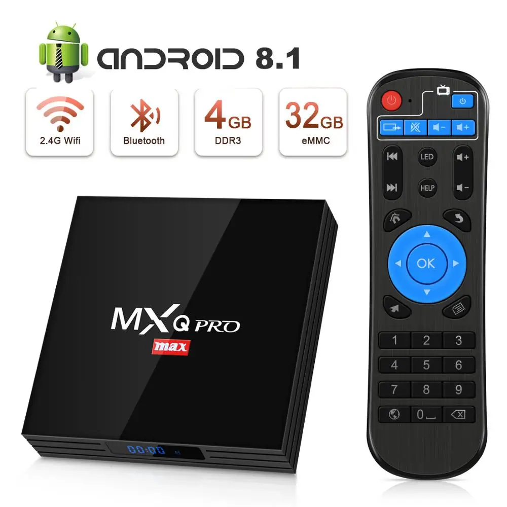 Leelbox MXQ PRO MAXS TV Box Android 8.1 4gb ram 32gb Rockchip RK3328 USB3.0 H.265 4K Youtube Netflix Google Play Smart TV Box
Leelbox MXQ PRO MAXS TV Box Android 8.1 4gb ram 32gb Rockchip RK3328 USB3.0 H.265 4K Youtube Netflix Google Play Smart TV Box
