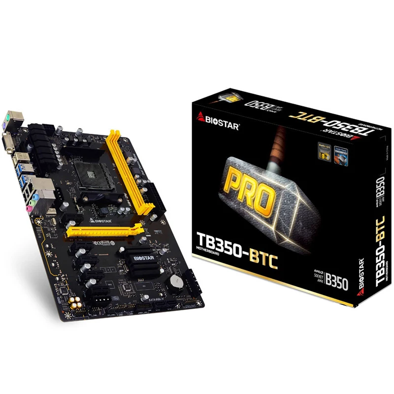 6PCIE new original for Biostar TB350-BTC TB350BTC DDR4 AM4 mining board (alternative H81 PRO BTC TB85 H81A TB250-BTC)
6PCIE new original for Biostar TB350-BTC TB350BTC DDR4 AM4 mining board (alternative H81 PRO BTC TB85 H81A TB250-BTC)