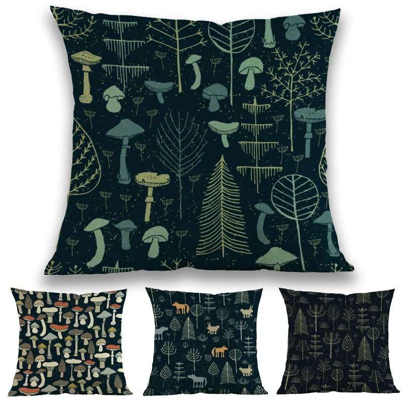 Dark Background Cartoon Magic Forest Mushroom Small Animals Pillow Case Home Sofa Decoration Cushion Cover
Dark Background Cartoon Magic Forest Mushroom Small Animals Pillow Case Home Sofa Decoration Cushion Cover