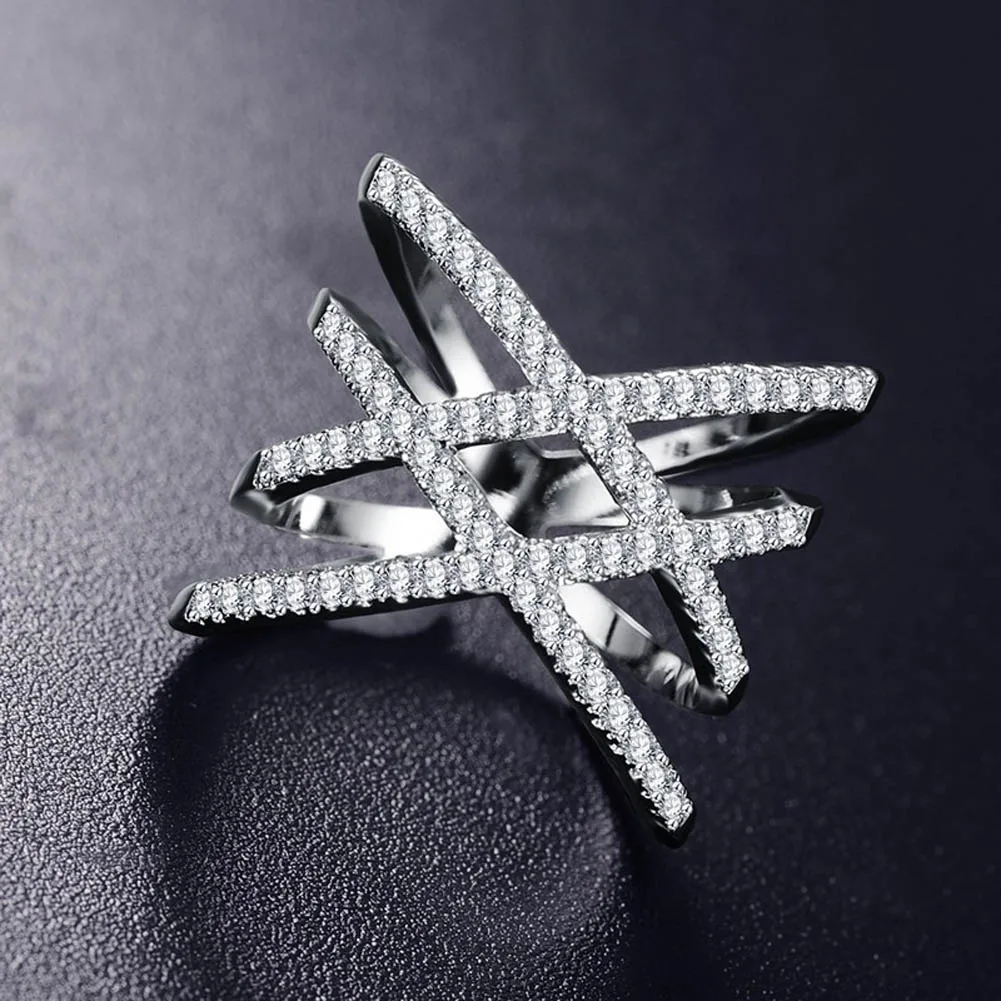 NEW Vintage Double Cross X Shape Rings For Women Zirconia Micro Paved Jewelry For Christmas Gift
NEW Vintage Double Cross X Shape Rings For Women Zirconia Micro Paved Jewelry For Christmas Gift