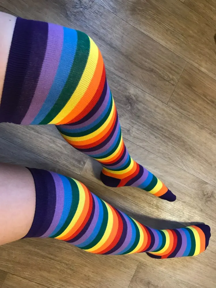 Rainbow Socks Teen Girls