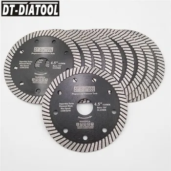 DT-DIATOOL 10pcs/pk 4.5" Super Thin Turbo Diamond Saw Blade 115mm Hot Pressed Cutting Discs for Cutting Hard Material Ceramic
DT-DIATOOL 10pcs/pk 4.5" Super Thin Turbo Diamond Saw Blade 115mm Hot Pressed Cutting Discs for Cutting Hard Material Ceramic