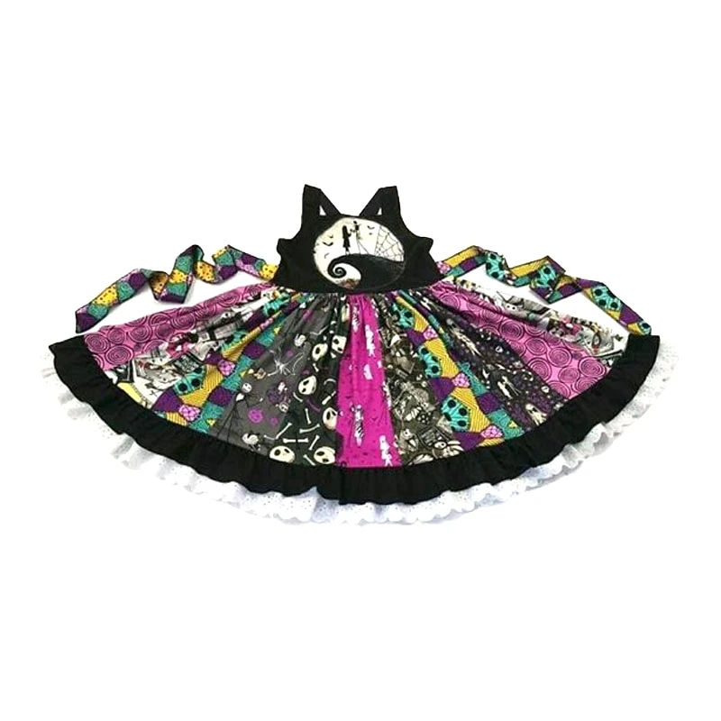 Child girl Christmas Eve nightmare stitching fabric belt design personality girl dress yll
Child girl Christmas Eve nightmare stitching fabric belt design personality girl dress yll